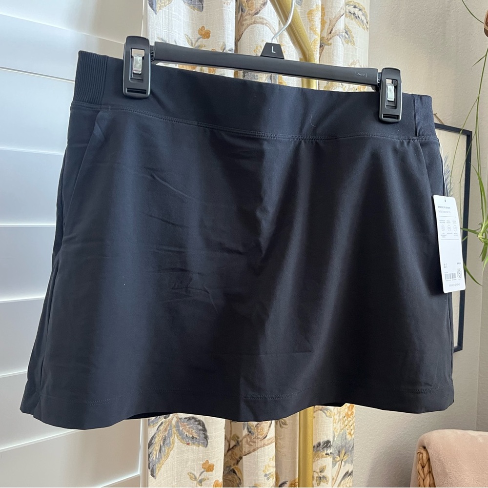 NWT Athleta Women’s Brooklyn Short Black Skort with Pockets Size 12 Golf Tennis